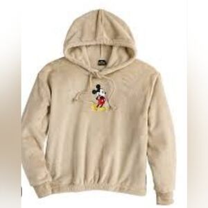 Mickey Mouse cream/tan color pullover hoodie sweater